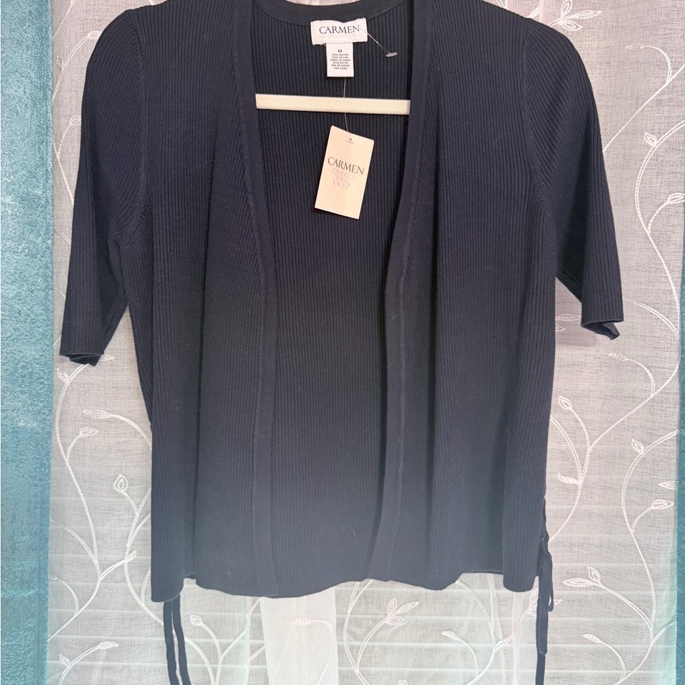 Carmen Marc Valvo Black Women's Cardigan